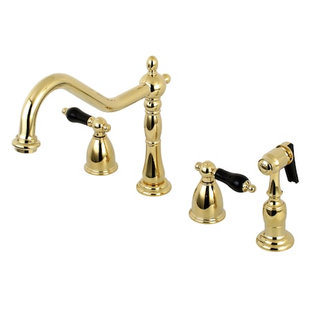 Widespread Kitchen Faucet, Polished Brass